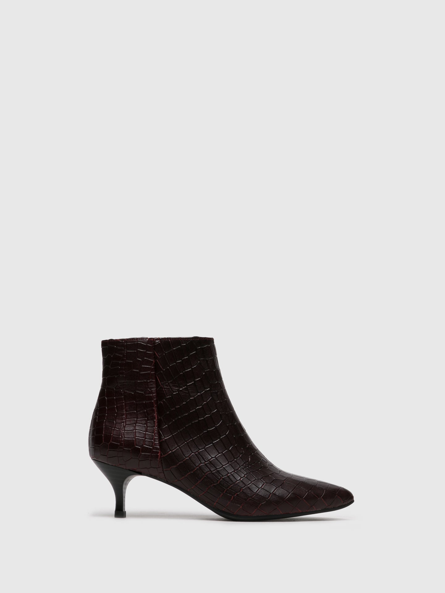 Foreva Crimson Zip Up Ankle Boots